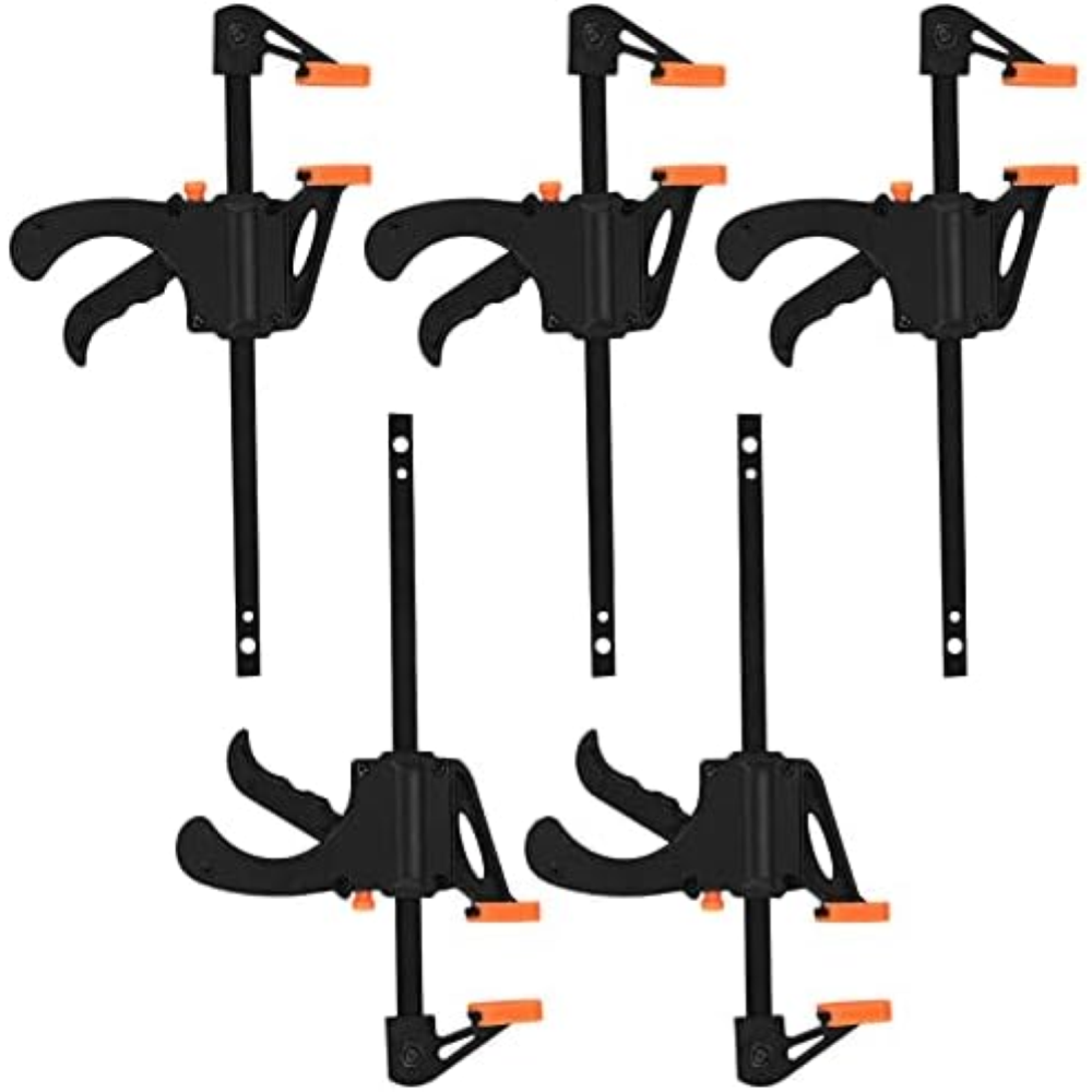 5 Pezzi Morsetti Presa Rapida, 4 Pollici, da Falegname, per Barra Cricchetto, Sg