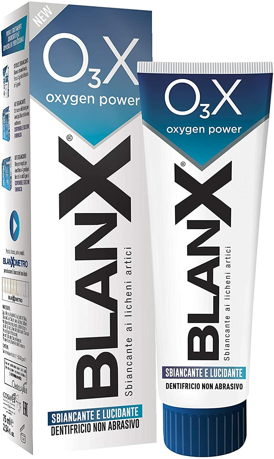BlanX Dentifricio O3X, Dentifricio Sbiancante, Lucidante, Formato 75ml