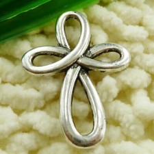 66 Pcs Tibetan Silver Cross Charms Pendant 37X28MM S1566 DIY Jewelry Making