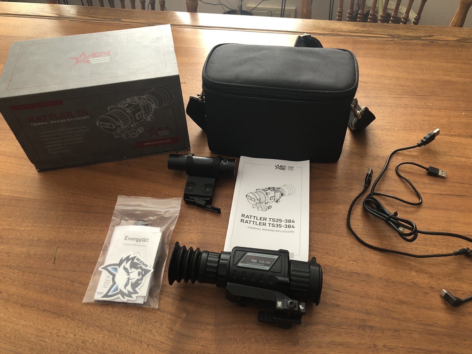 AGM Rattler TS35384 384x288 50Hz 35mm Thermal Riflescope Plus Battery