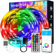 Led Strip Lights 200Ft(2 Rolls of 100Ft) Smart Strips with App Control Remote, 5
