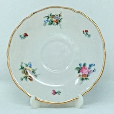 Hutschenreuther Bavaria Germany US Zone Floral Flowers Saucer Plate EUC
