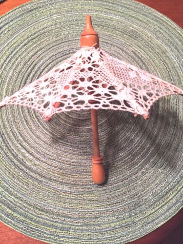 Antique Doll Umbrella Parasol - All Original - Vintage Working 