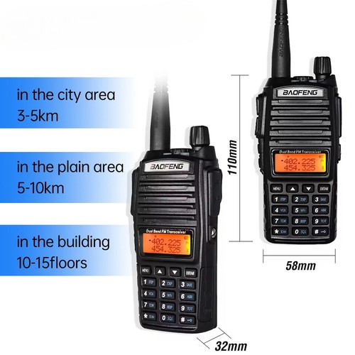 Nowy gorący 5W / 8W do Baofeng UV-82 Walkie Talkie Uv82 Dual Band Vhf / Uhf Fm 10Km - Zdjęcie 3 z 29