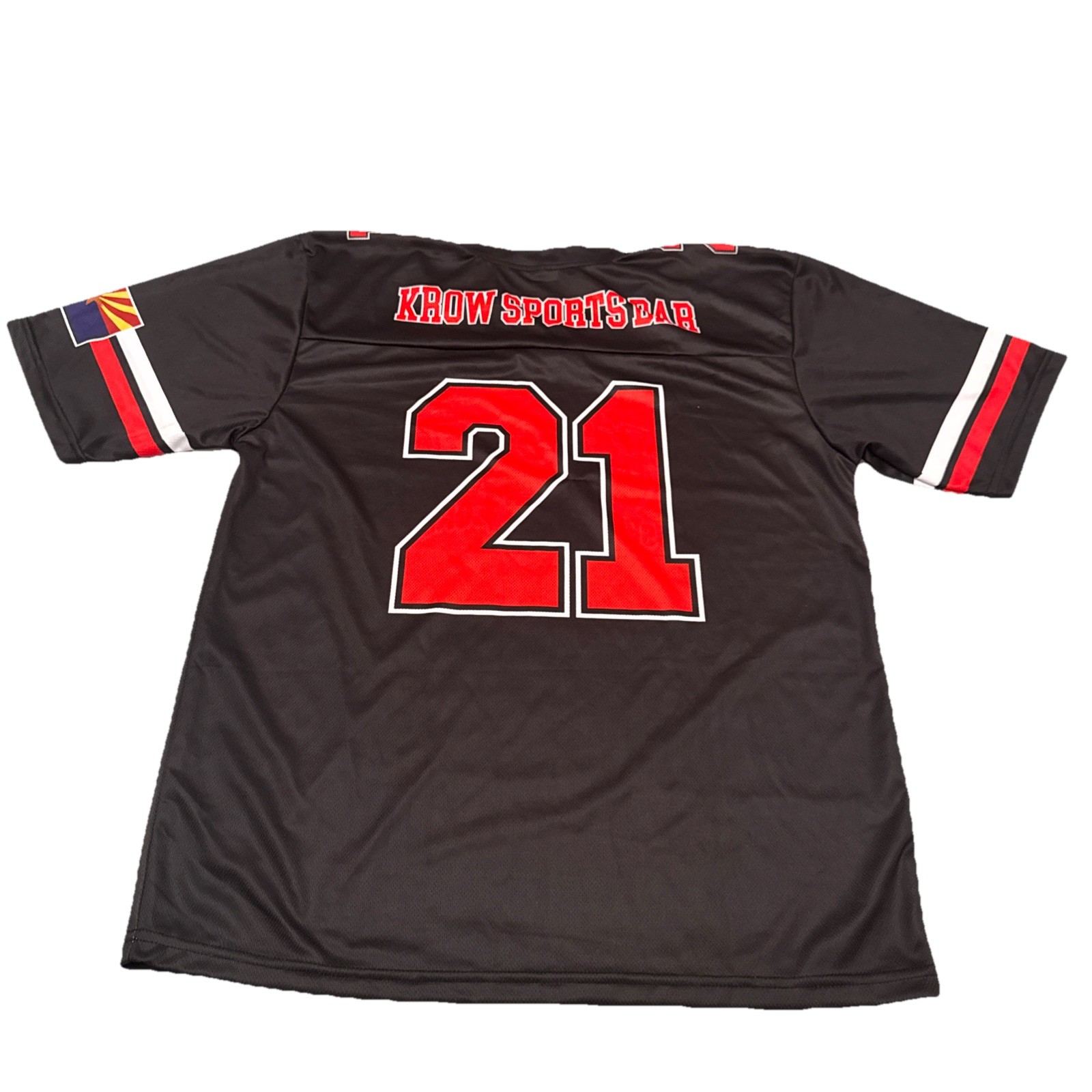 The Krow Sports Bar & Grill Jersey Black Red Arizona Billiards Mens Medium 21 image 2