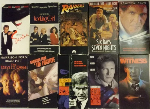 10 VHS Harrison Ford Sabrina Working Girl Raiders 6 Days AirForce1 Devil Patriot