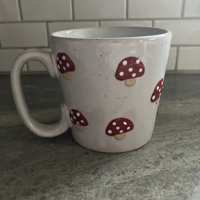 Red Mushroom Coffee Mug Cup- Eccolo- Stoneware