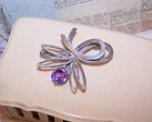 MIGUEL MELENDEZ Mexico Eagle 3 Vintage Sterling Silver Amethyst Pin Brooch — photo 2