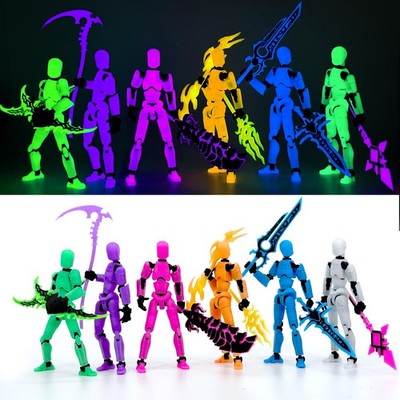 [6-PACK] Glowing Titan 13 Action Figure Set Already Assembled, Dummy 13 3D Pr...