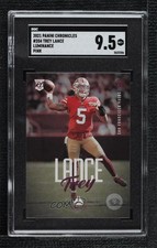 2021 Chronicles Luminance Update Rookies Pink Trey Lance #204 SGC 9.5 Mint+ pw2