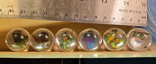 Teenage Mutant Ninja Turtles Marbles, Vintage 80's Leo Mike Ralph Don Jones 🐢