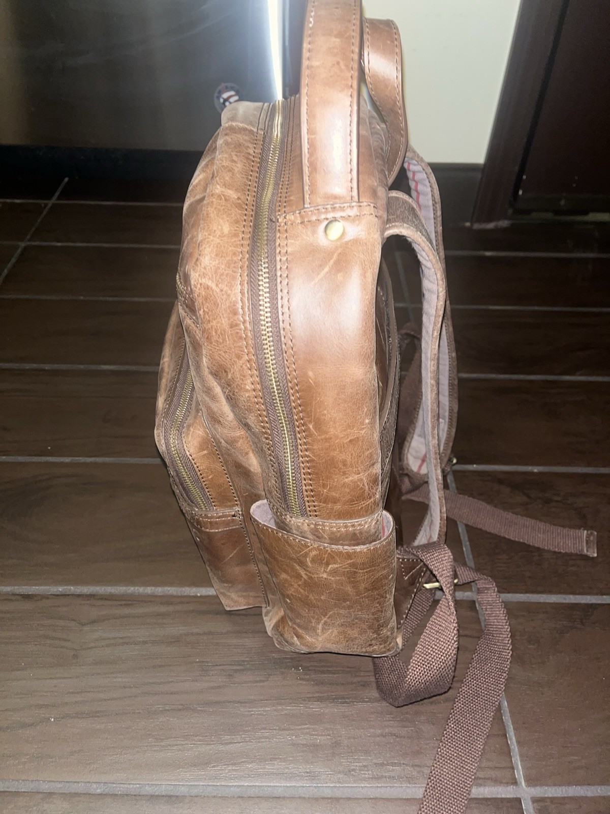 Rawlings Rugged Medium Leather Backpack with Lapt… - image 5