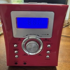Stereoanlage, CD-R/RW Radio FM Musikanlage Mini-Anlage Rot Bigben MCD04RSSTICK