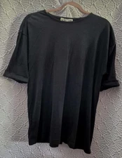 Womens Blouse Michael Carrie M Black Folded Up Sleeves
