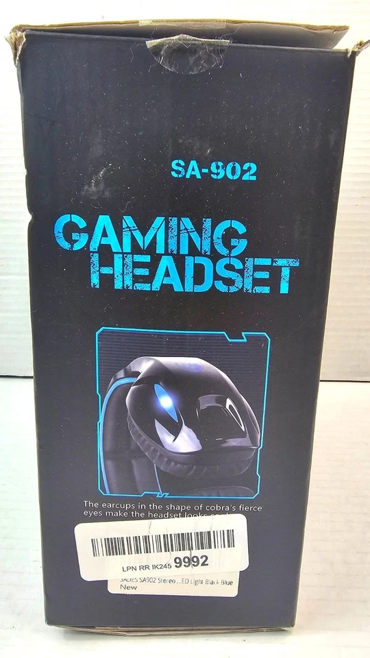 New-Open Box Sades SA-902 Wired Gaming Headset Mic Surround Sound Black & Blue - Image 4 of 4