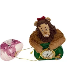 Wizard of Oz Cowardly Lion Collectible Clock Ornament Westland Gift Read