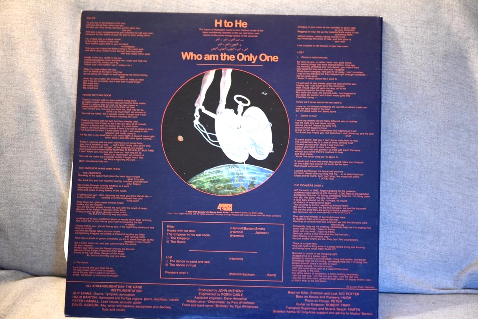 H to He Who am the only One by Van der Graaf Generator (4 Men with Beards) 180g - Image 2 of 4