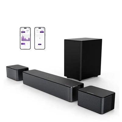 Ultimea 5.1 Surround Sound Bar with Wireless Subwoofer & Rear Speakers, 352W