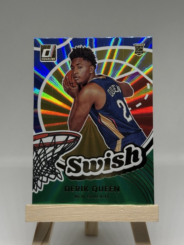 2025-26 Donruss Basketball Holo Green Laser Swish RC Derik Queen Rookie 