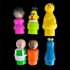 VTG Fisher Price Little People Sesame Street 6 Figures Cookie Bert Big Bird READ