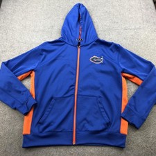 Florida Gators Hoodie Mens XL Blue NCAA Football Colosseum Full Zip Sweatshirt