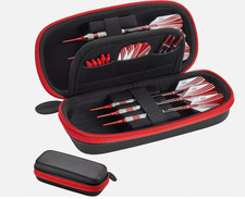 Casemaster NEW Sentry Red Darts Accessory Case Slim EVA Shell Soft Steel Tips