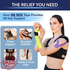 SB SOX Cotton Kinesiology Tape Roll 16ft Latex Free Athletic Muscle 4.10 per gallon