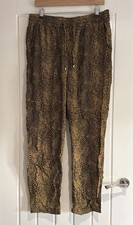 M&S Collection Loose Fit Leopard Print Trouser UK12