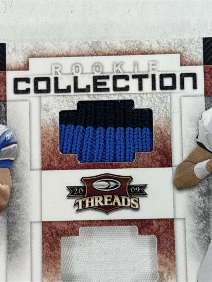 2009 Donruss Threads Dual Jersey  Matthew Stafford/Sanchez #05/25! RC Combo - Image 4 of 4