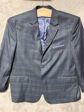 Oak Hill Sport Coat Mens 2 XLT 50-52 Green Window Pane Check Blazer
