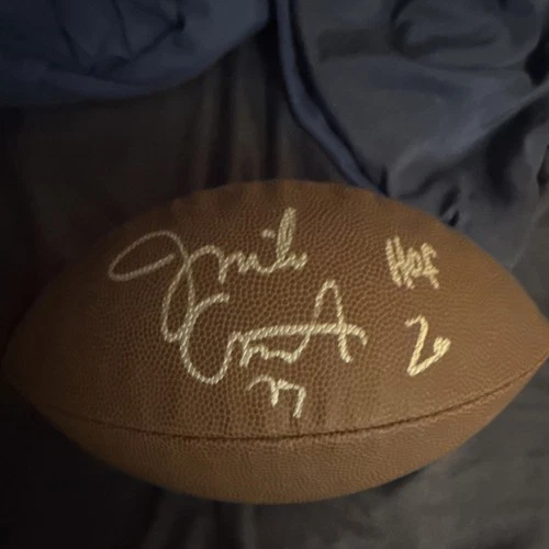 Wilson NFL Football Jim Covert Signed Schwartz Sports Memorabilia Authenticated
