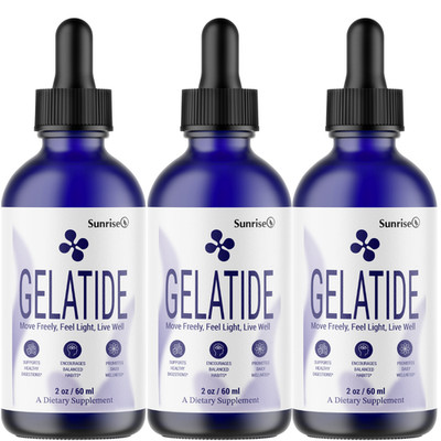 Gelatide Drops For Healthy Digestion, Metabolism Support Genuine 3 Bottles