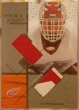 Dominik Hasek 2003-04 In the Game ITG-Used Stick & Jersey #SJ7 Detroit Red Wings