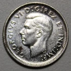 Canada 1947 ML Silver 10 Cents, High EF Grade, Old Date KGVI (C591)