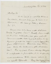 Daniel WEBSTER / Autograph letter signed to Theophilus Parsons Jr Washington D.C