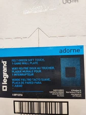 6 Pack Legrand Adorne Felt Green Soft Touch 1-Gang Wall Plate New 