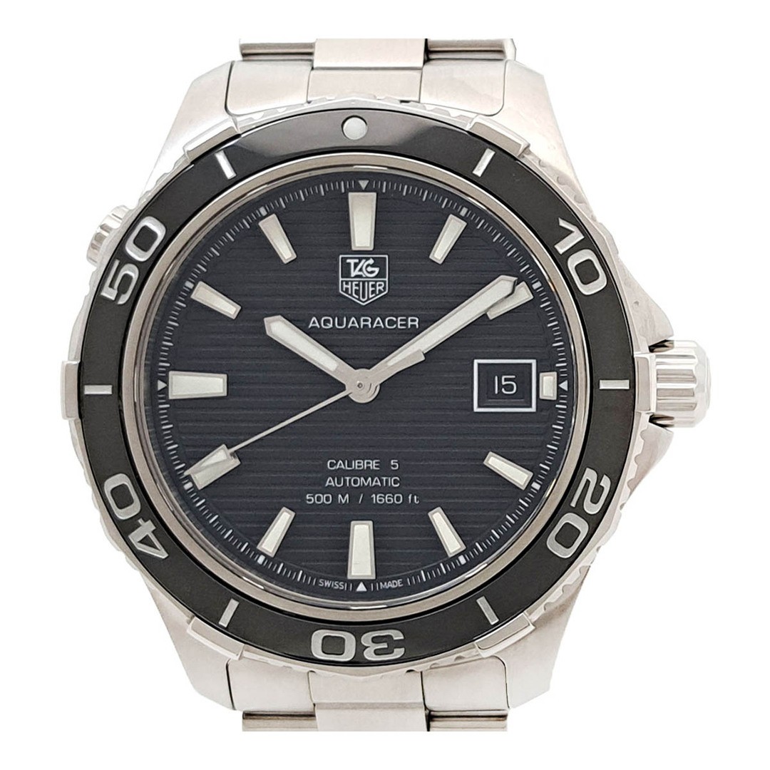 TAG Heuer Aquaracer Calibre 5 Automatic Stainless Steel Watch WAK2110 BA0830 Overhauled
