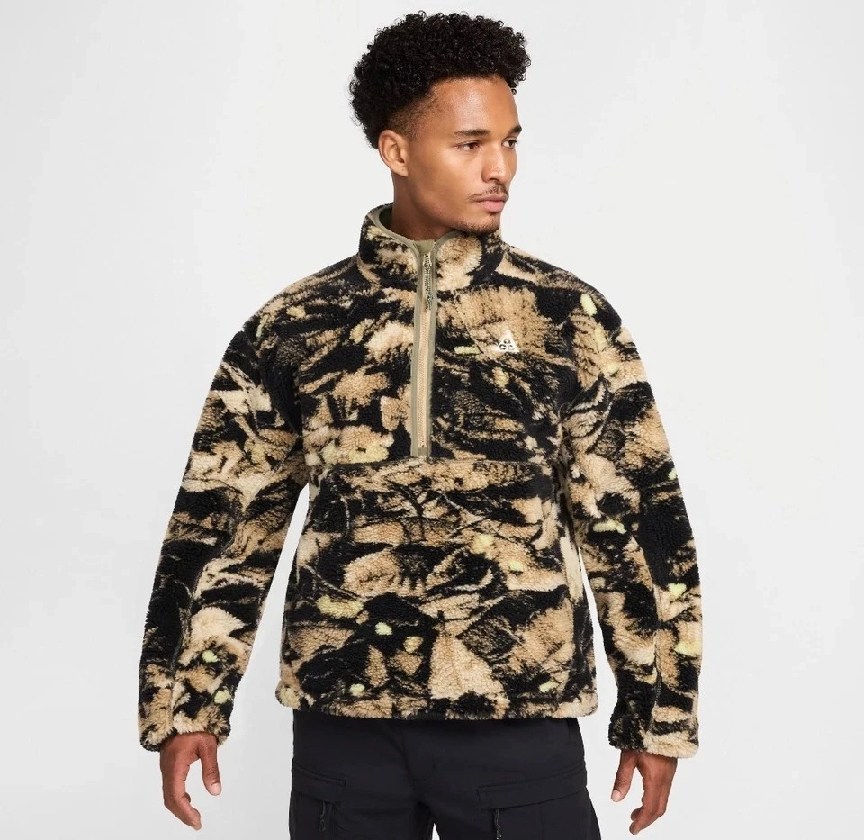 Nike ACG Canwell Glacier Therma-FIT ADV Sherpa Beige Black HJ2683- Size Small✅