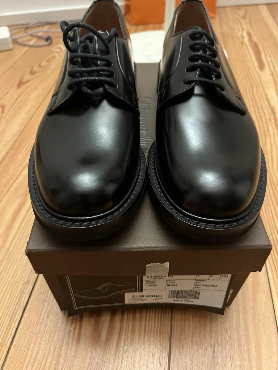 CHURCHS MOD. SHANNON-EEB001-9XV Scarpe Stringate Uomo In Pelle Nera, Taglia 6 - 2