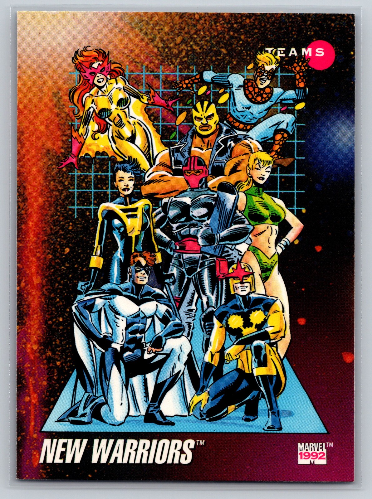 1992 Impel Marvel Universe Series III #174 New Warriors Teams Marvel Card