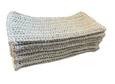 HANDMADE SET OF 8 CROCHET COTTON DISH CLOTHS OR WASH CLOTHS  NEW 