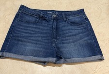 Old Navy High - Rise WOW Shorts Women s Size 12 Large Navy Blue Cuffed Bottom