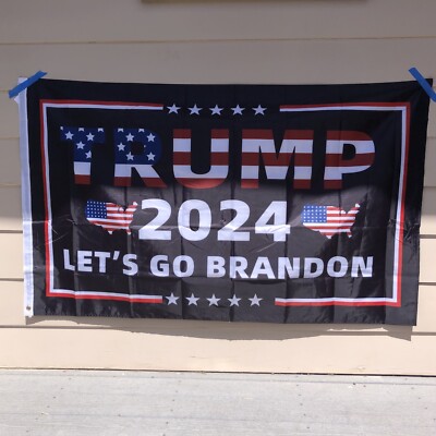Donald Trump 2024 Lets Go Brandon Flag 3X5 Ft Outdoor Indoor,Blue Trump Let'S Go