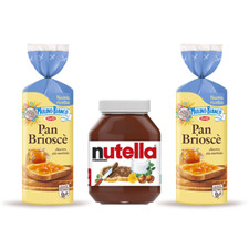 Kit 2 Pezzi Di Mulino Bianco Pan Briosce Da 400 Grammi E Nutella Da 950 Grammi