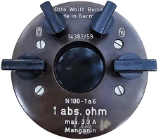 Otto Wolff Berlin N100-1a6 1 Ohm Absolute Resistance Standard (SN: 14382/59)