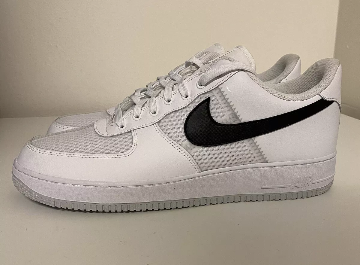 Nike Air Force 1 Low ‘07 White Pure Platinum Transparent Mens Sz 15  CI0060-100