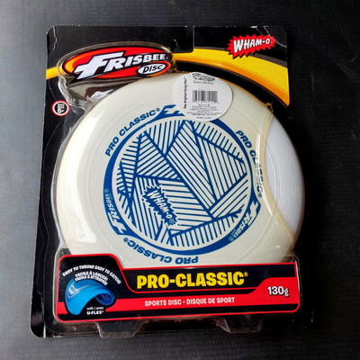 Wham-O Pro-Classic U-Flex Frisbee 130g # 81110 White/Blue vintage 2016