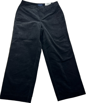 Pantalon Crop Charter Club - Noir - Taille 8 - Coupe Droite - Occasion Très Bon État