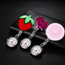 Clip On Nurse Doctor Quartz Hangling Watch Cute Fob Pocket Watch Easy to Read
