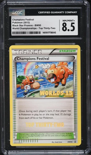2013 POKEMON TOP THIRTY-TWO CHAMPIONS FESTIVAL #BW95 CGC 8.5 #1401017736043
